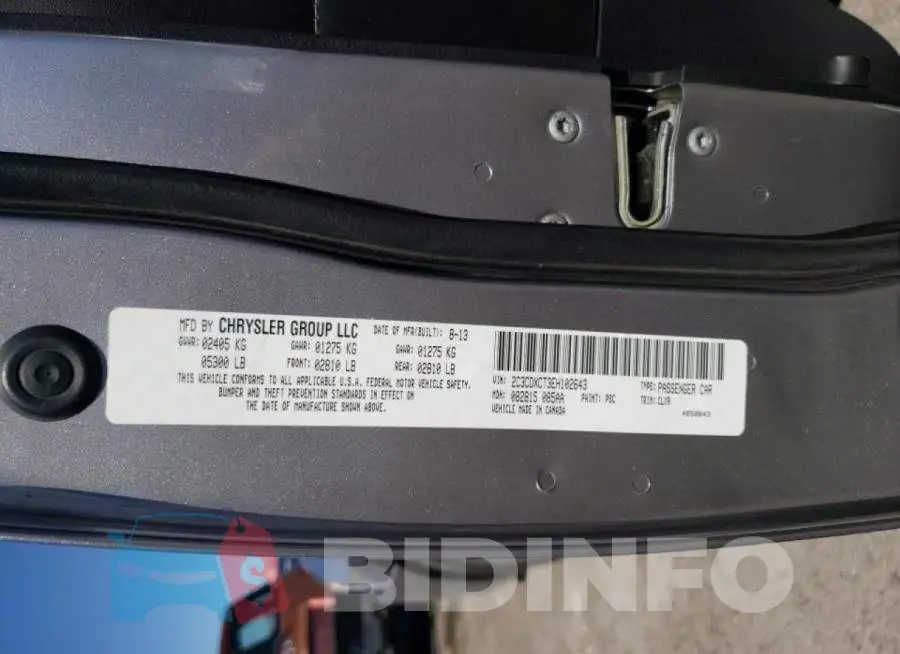 2C3CDXCT3EH102643 Photo# 12