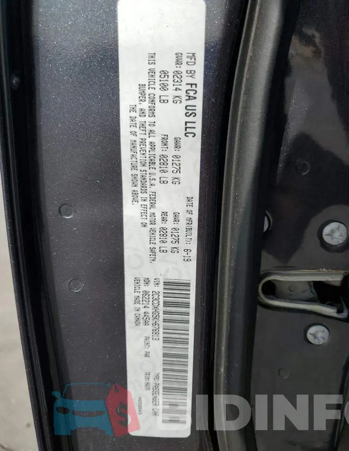 2C3CDXHG5KH676913 Photo# 12
