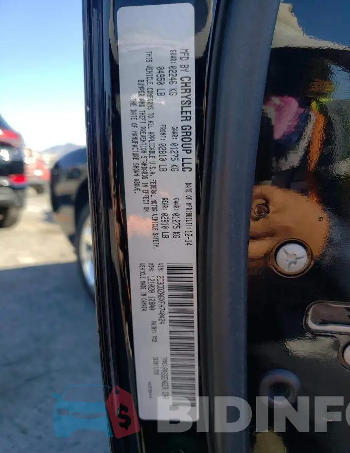2C3CDZAGXFH740424 Photo# 12