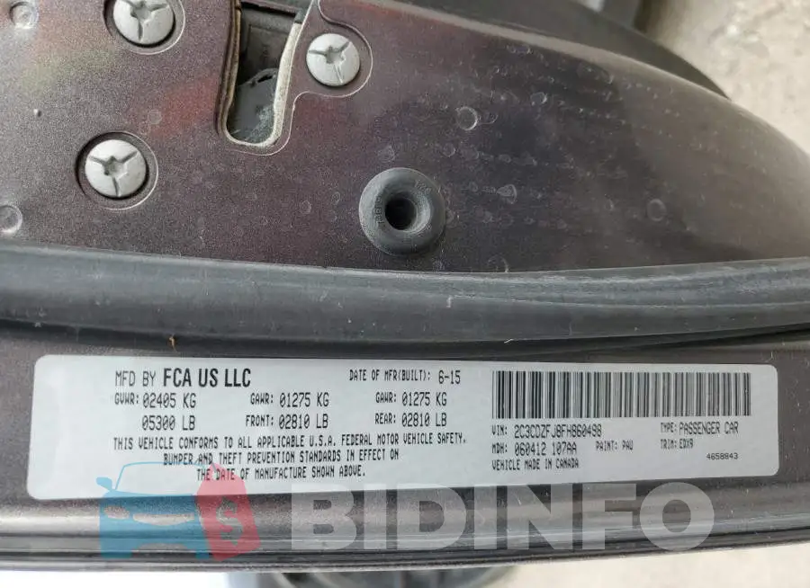 2C3CDZFJ8FH860498 Photo# 12