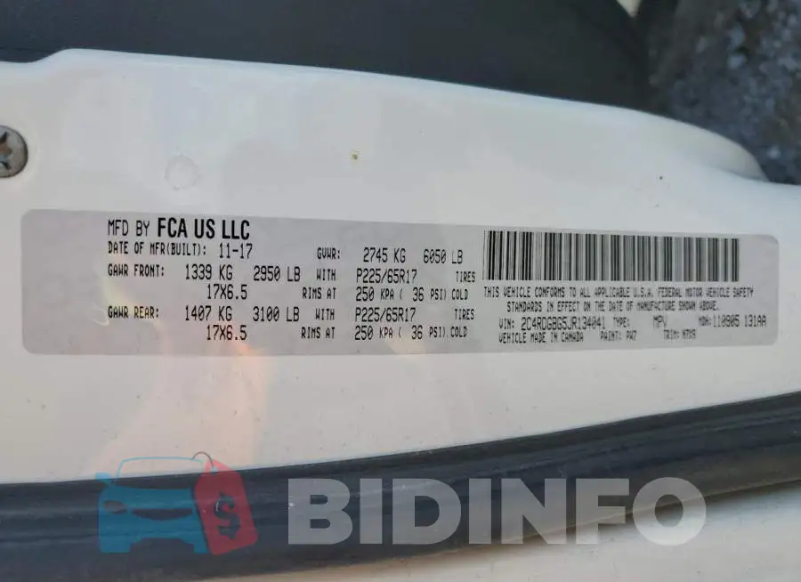 2C4RDGBG5JR134041 Photo# 12