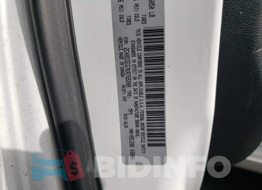 2C4RDGEG7KR765208 Photo# 13