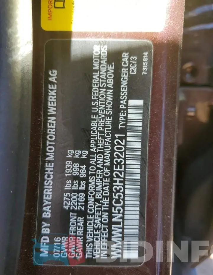 WMWLN5C53H2E32021 Photo# 12