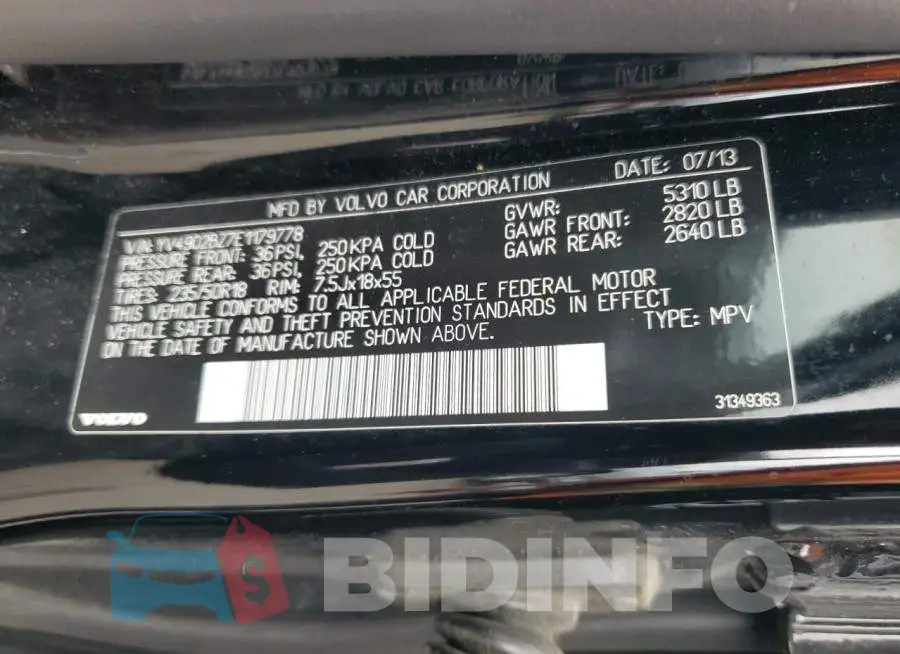 YV4902BZ7E1179778 Photo# 12