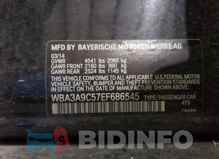WBA3A9C57EF686545 Photo# 12