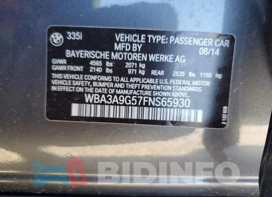 WBA3A9G57FNS65930 Photo# 13
