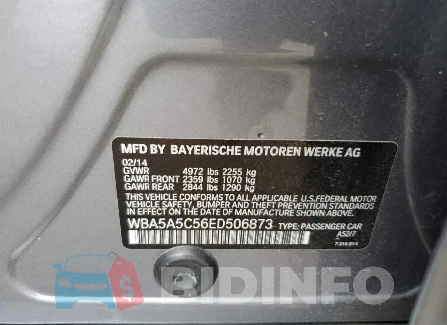 WBA5A5C56ED506873 Photo# 13