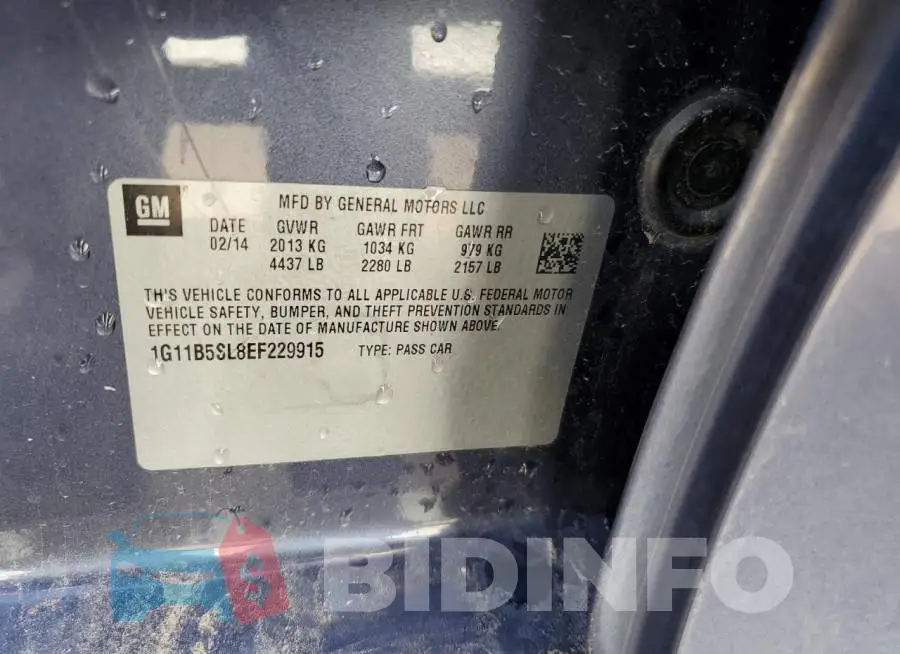 1G11B5SL8EF229915 Photo# 12