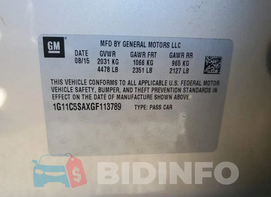 1G11C5SAXGF113789 Photo# 12