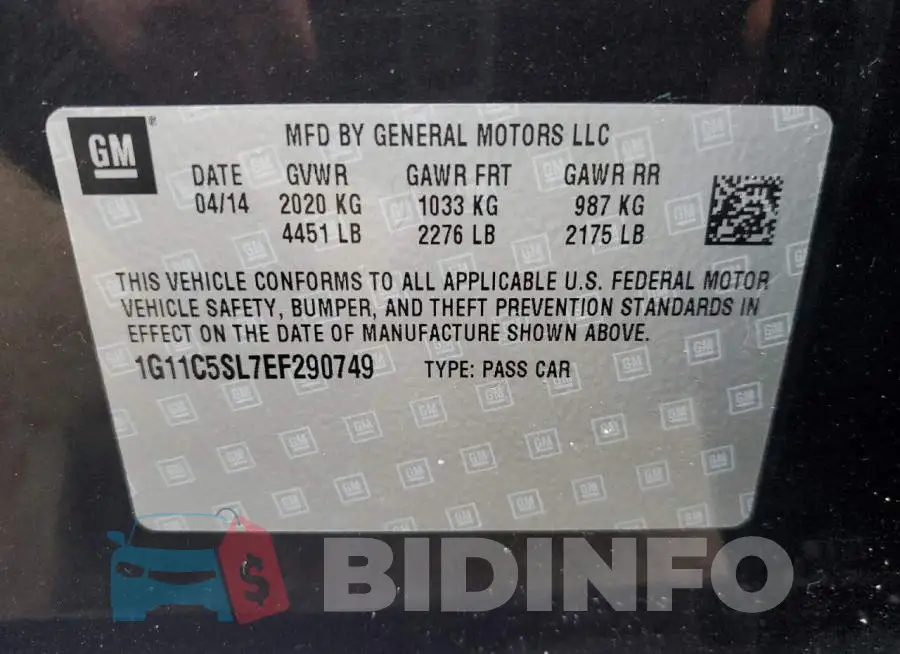 1G11C5SL7EF290749 Photo# 12