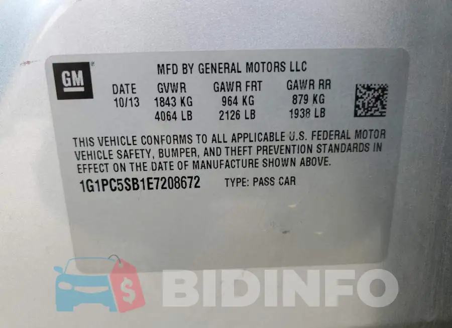 1G1PC5SB1E7208672 Photo# 12