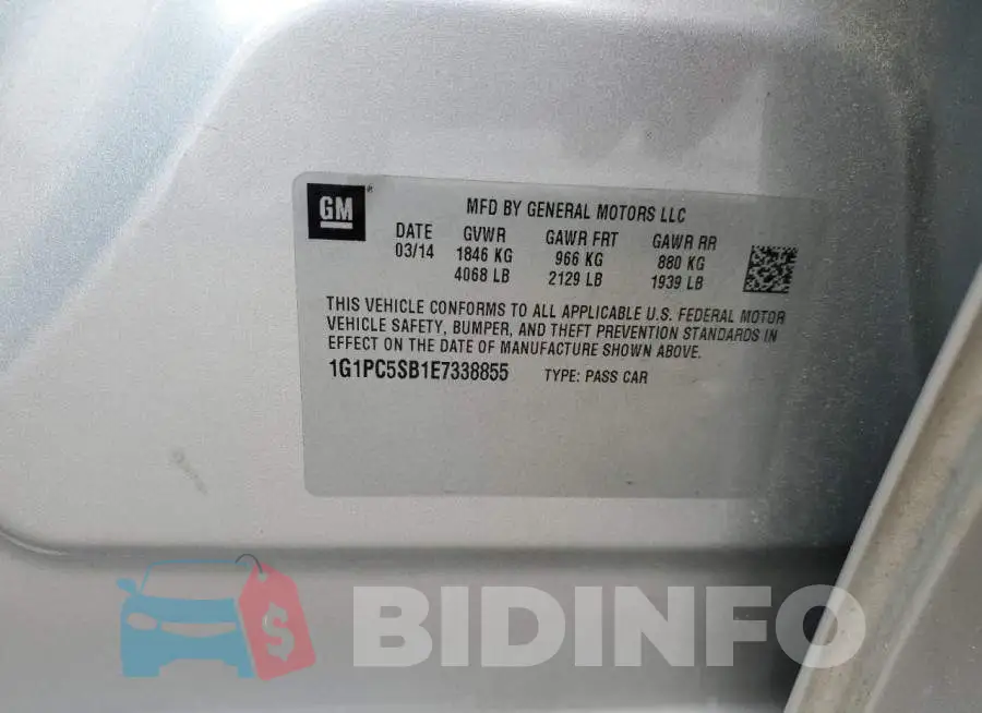 1G1PC5SB1E7338855 Photo# 13