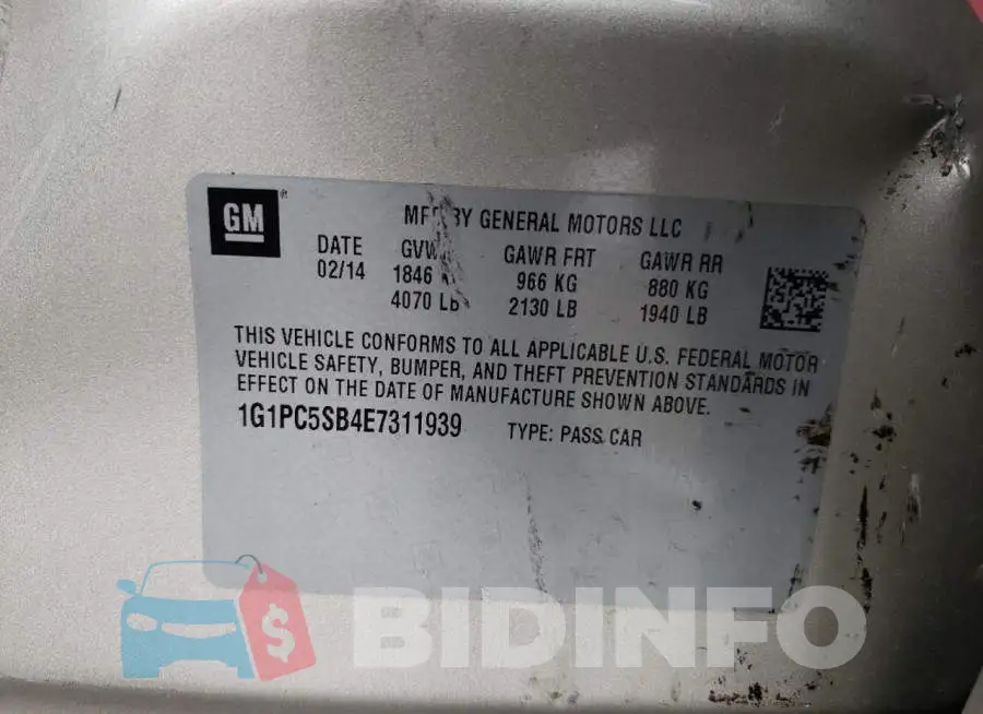 1G1PC5SB4E7311939 Photo# 12