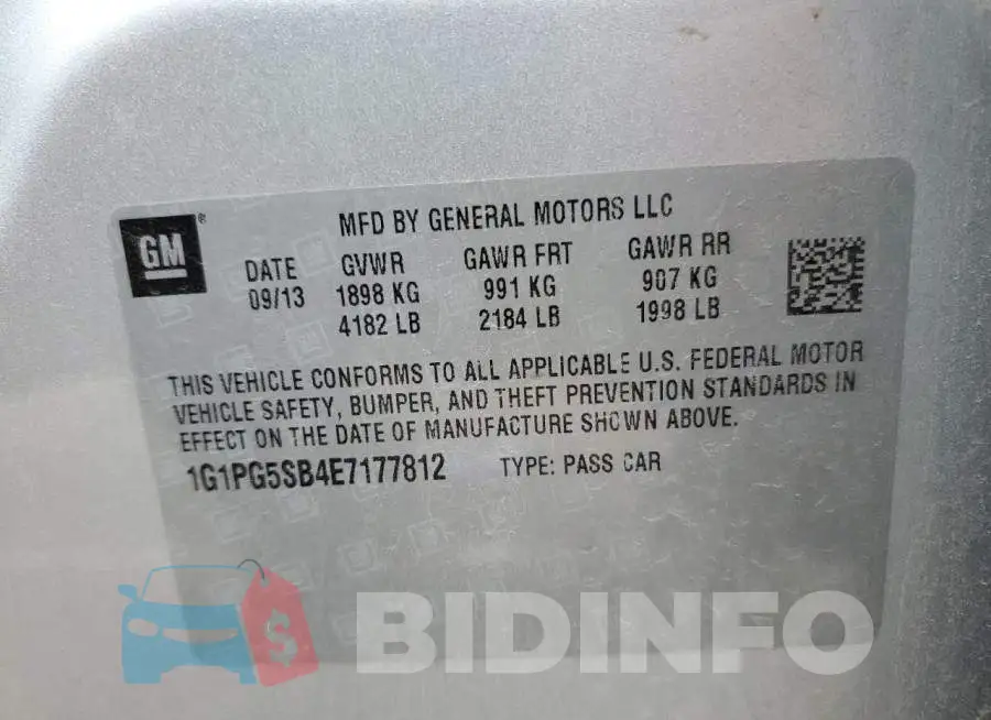 1G1PG5SB4E7177812 Photo# 12