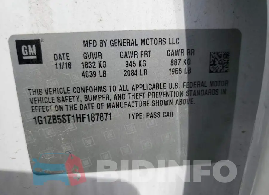1G1ZB5ST1HF187871 Photo# 12