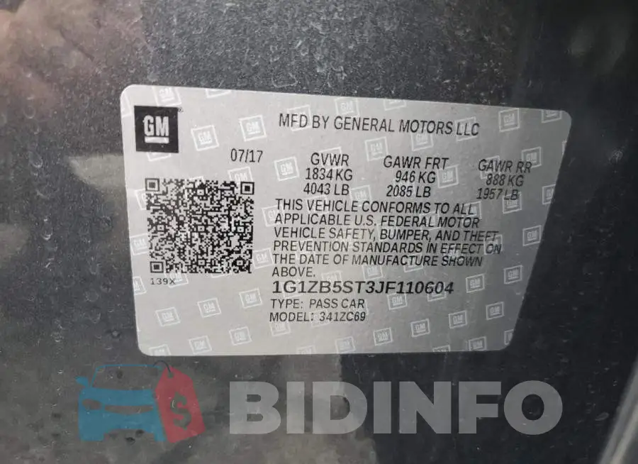 1G1ZB5ST3JF110604 Photo# 12