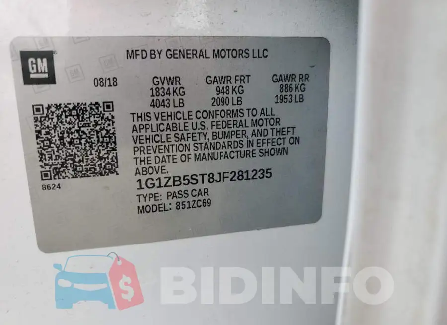 1G1ZB5ST8JF281235 Photo# 13