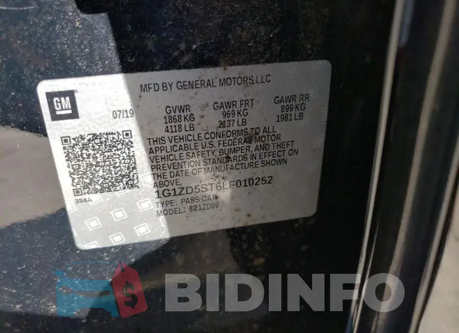 1G1ZD5ST6LF010252 Photo# 12