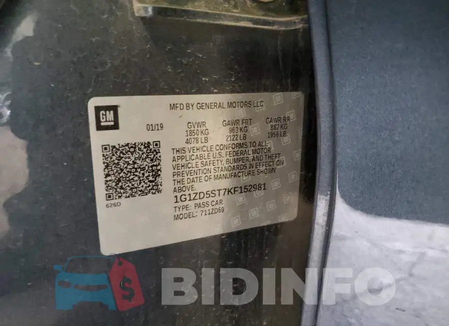 1G1ZD5ST7KF152981 Photo# 12