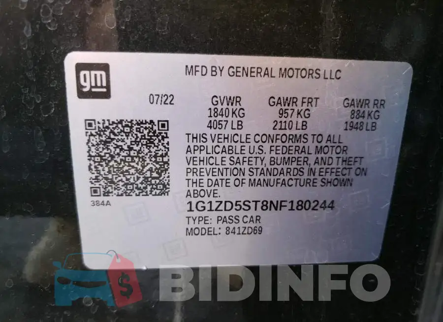 1G1ZD5ST8NF180244 Photo# 12