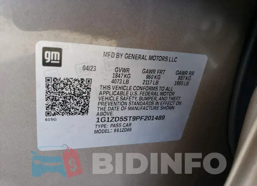1G1ZD5ST9PF201489 Photo# 12