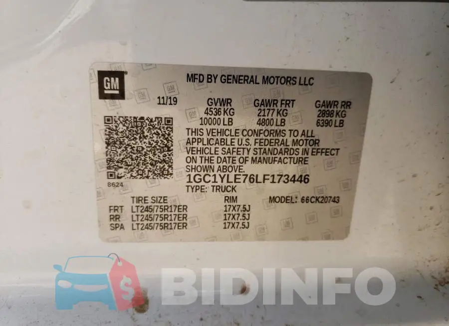 1GC1YLE76LF173446 Photo# 12