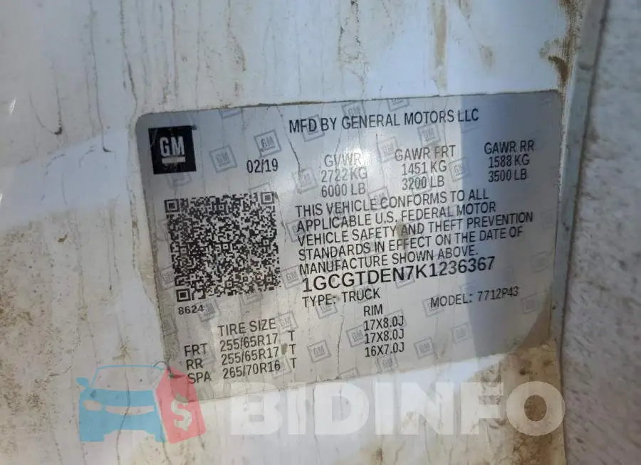 1GCGTDEN7K1236367 Photo# 13