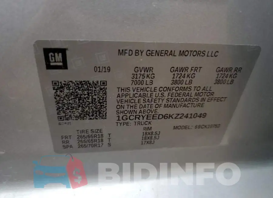 1GCRYEED6KZ241049 Photo# 13