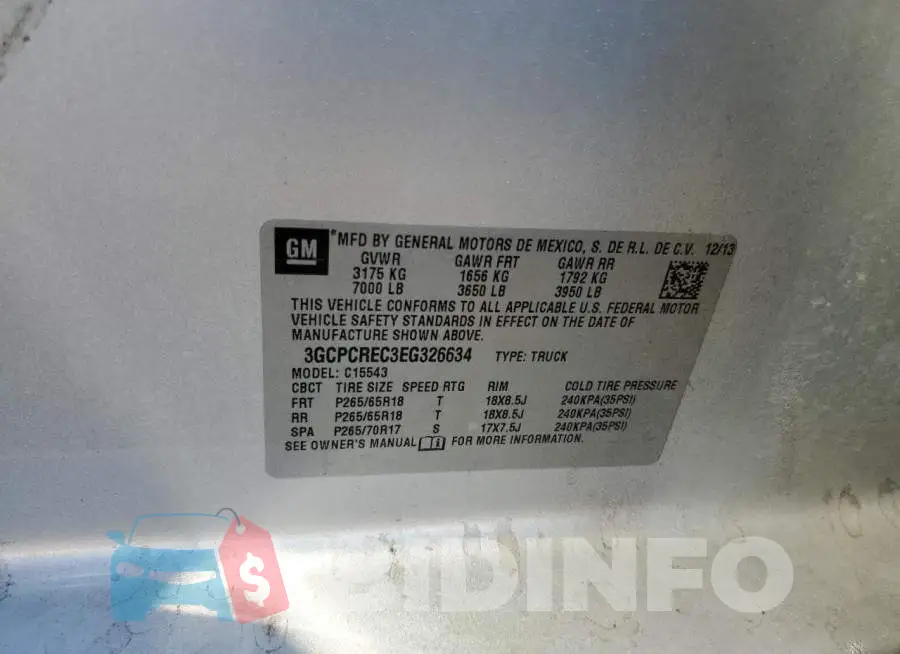 3GCPCREC3EG326634 Photo# 12