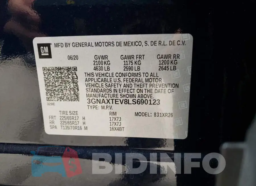 3GNAXTEV8LS690123 Photo# 13