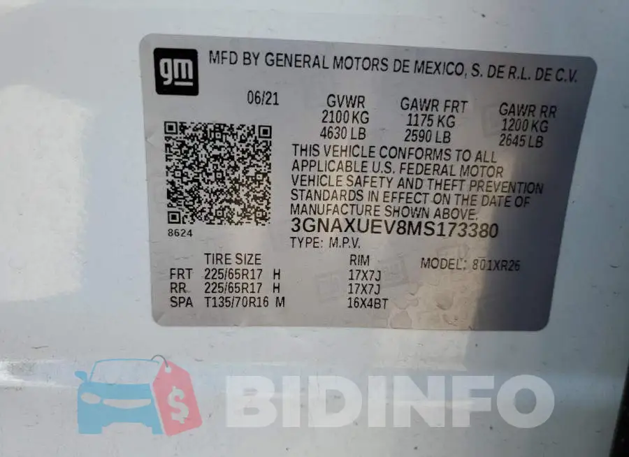 3GNAXUEV8MS173380 Photo# 12