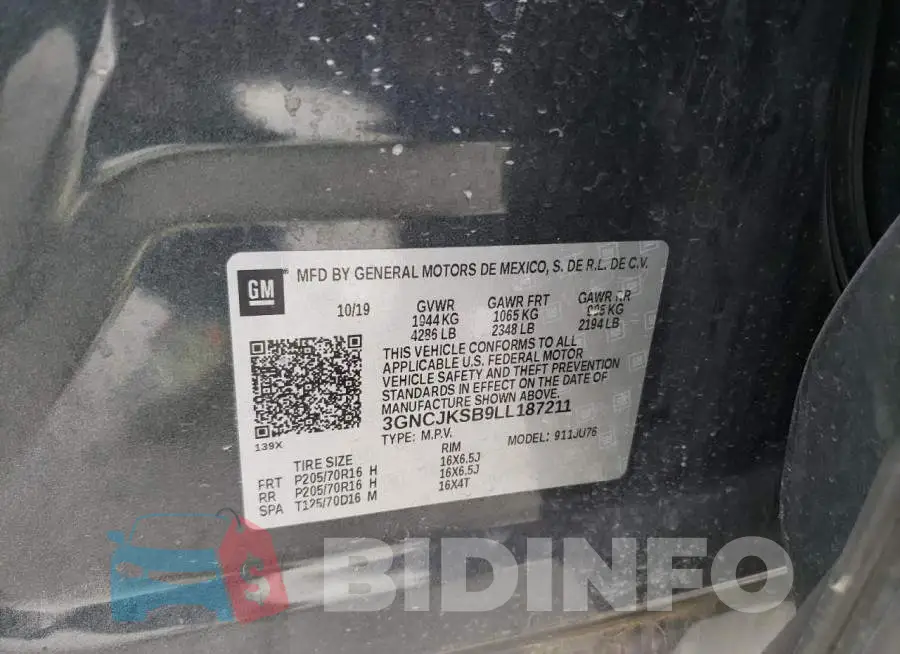 3GNCJKSB9LL187211 Photo# 14
