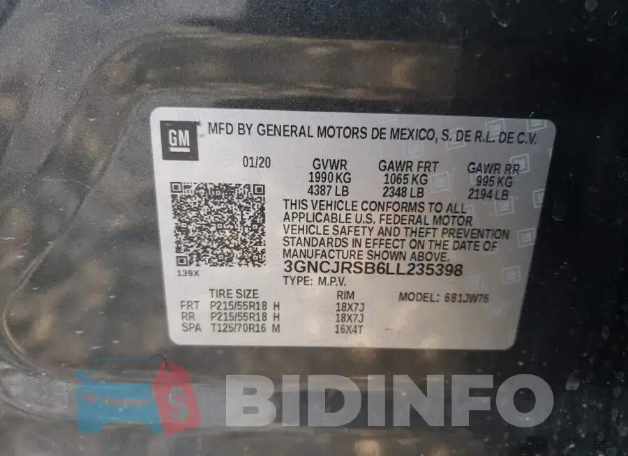 3GNCJRSB6LL235398 Photo# 12