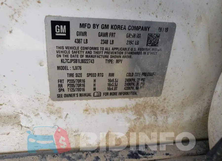 KL7CJPSB1LB022743 Photo# 12