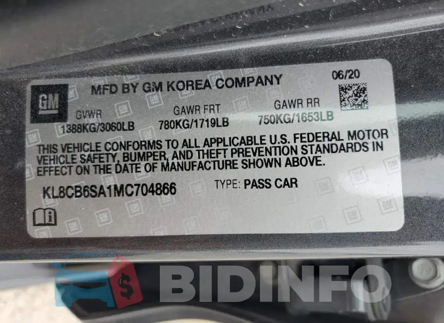 KL8CB6SA1MC704866 Photo# 13