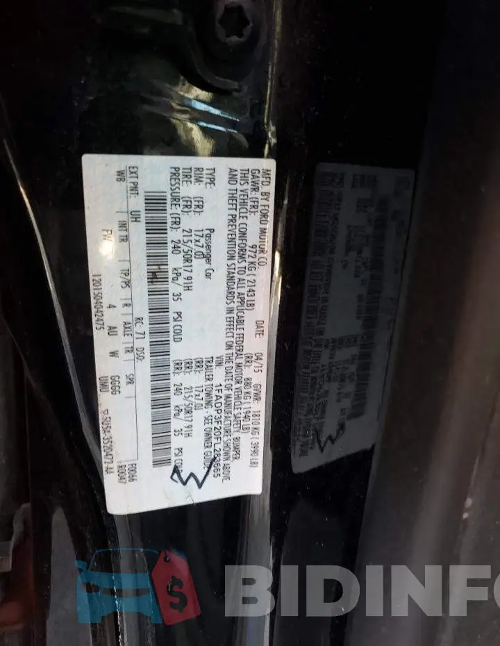 1FADP3F20FL283665 Photo# 12