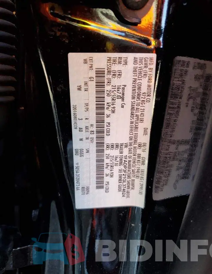 1FADP3F21GL374624 Photo# 12
