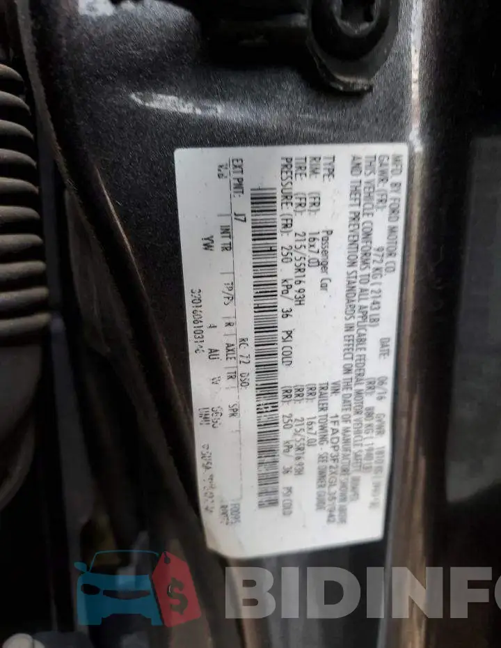 1FADP3F2XGL351942 Photo# 12