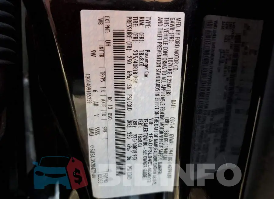 1FADP3L94EL402012 Photo# 13