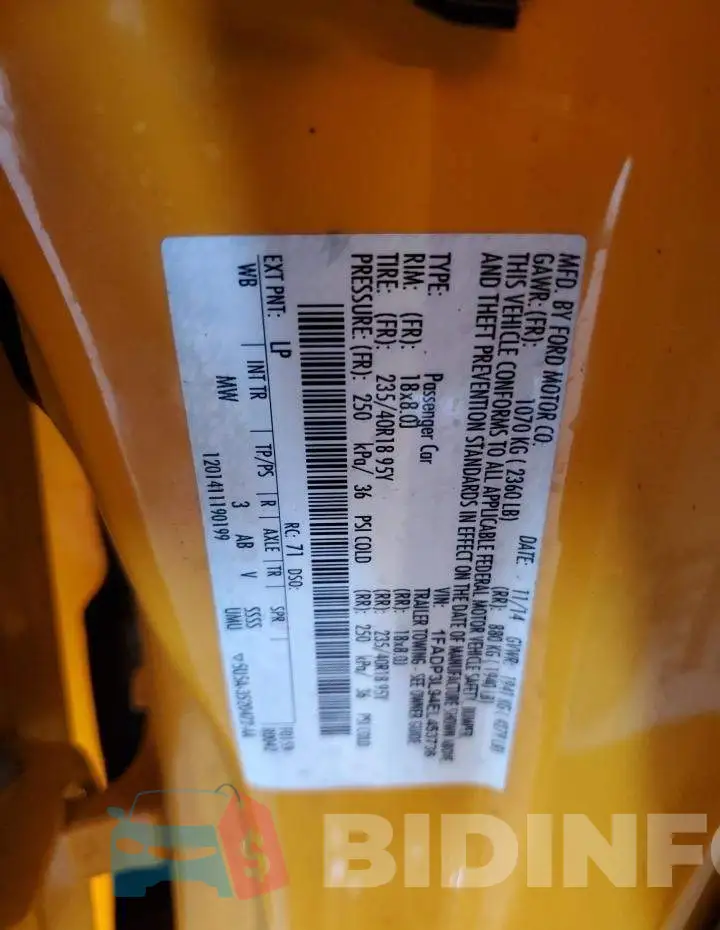 1FADP3L94EL453736 Photo# 12