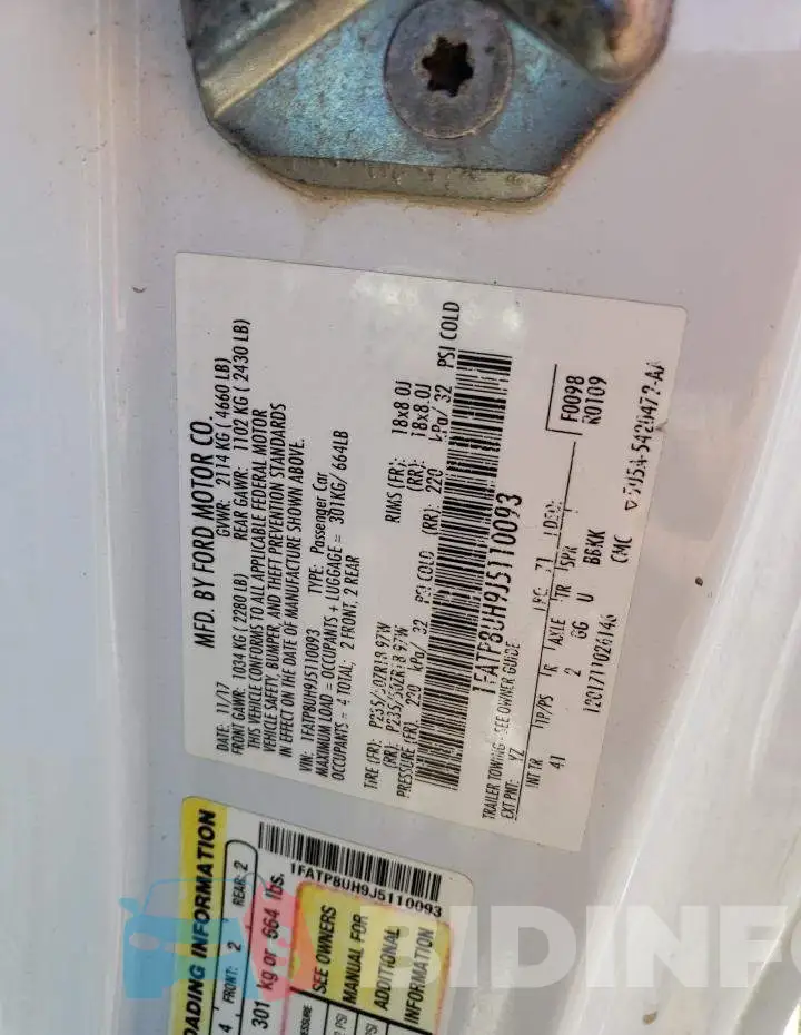 1FATP8UH9J5110093 Photo# 13