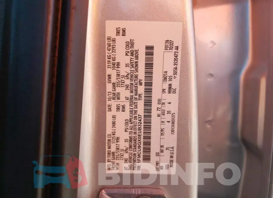 1FMCU9GX0EUB32437 Photo# 13
