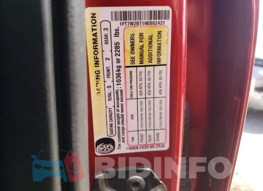 1FT7W2BT1HEB82421 Photo# 12