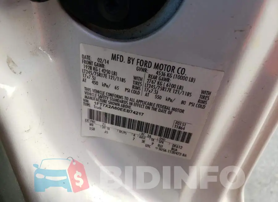 1FT7X2A60EEB74217 Photo# 12