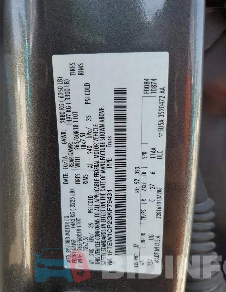 1FTEW1CP2GKF79431 Photo# 12