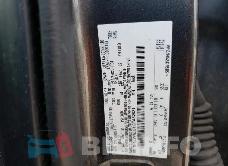 1FTEW1EG1GFA82621 Photo# 12