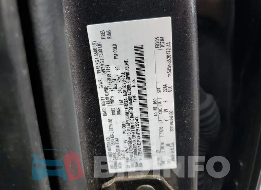 1FTEW1EP2HFB75942 Photo# 12