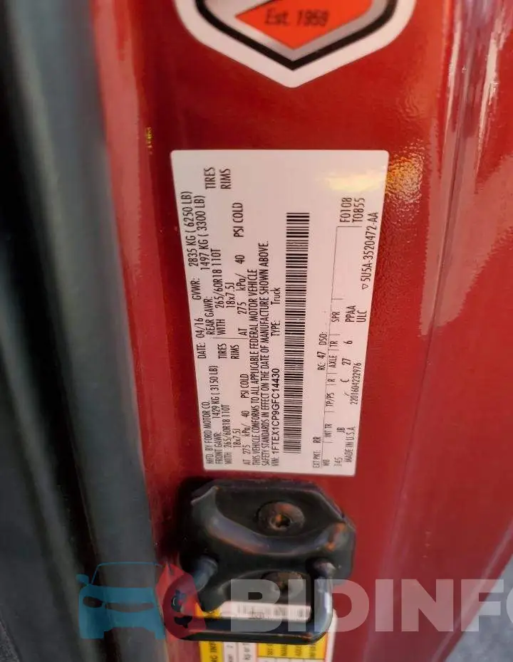 1FTEX1CP9GFC14430 Photo# 12