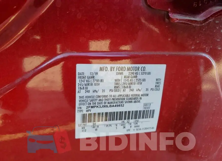 2FMPK3J90LBA49852 Photo# 12