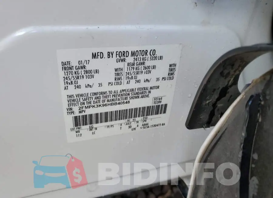 2FMPK3K96HBB40548 Photo# 13